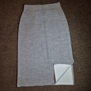 Chic Light Gray Pencil Skirt